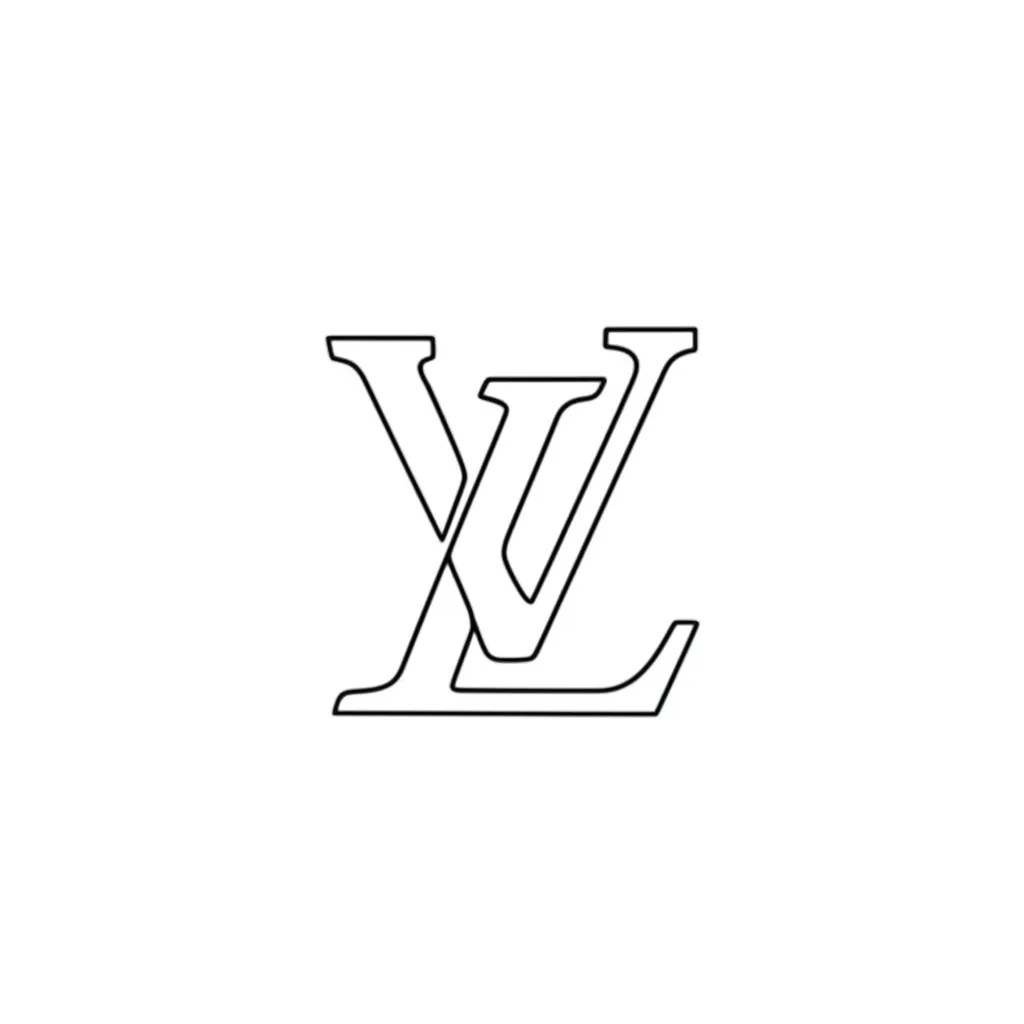 Minimalist Louis Vuitton Logo Tattoo Design