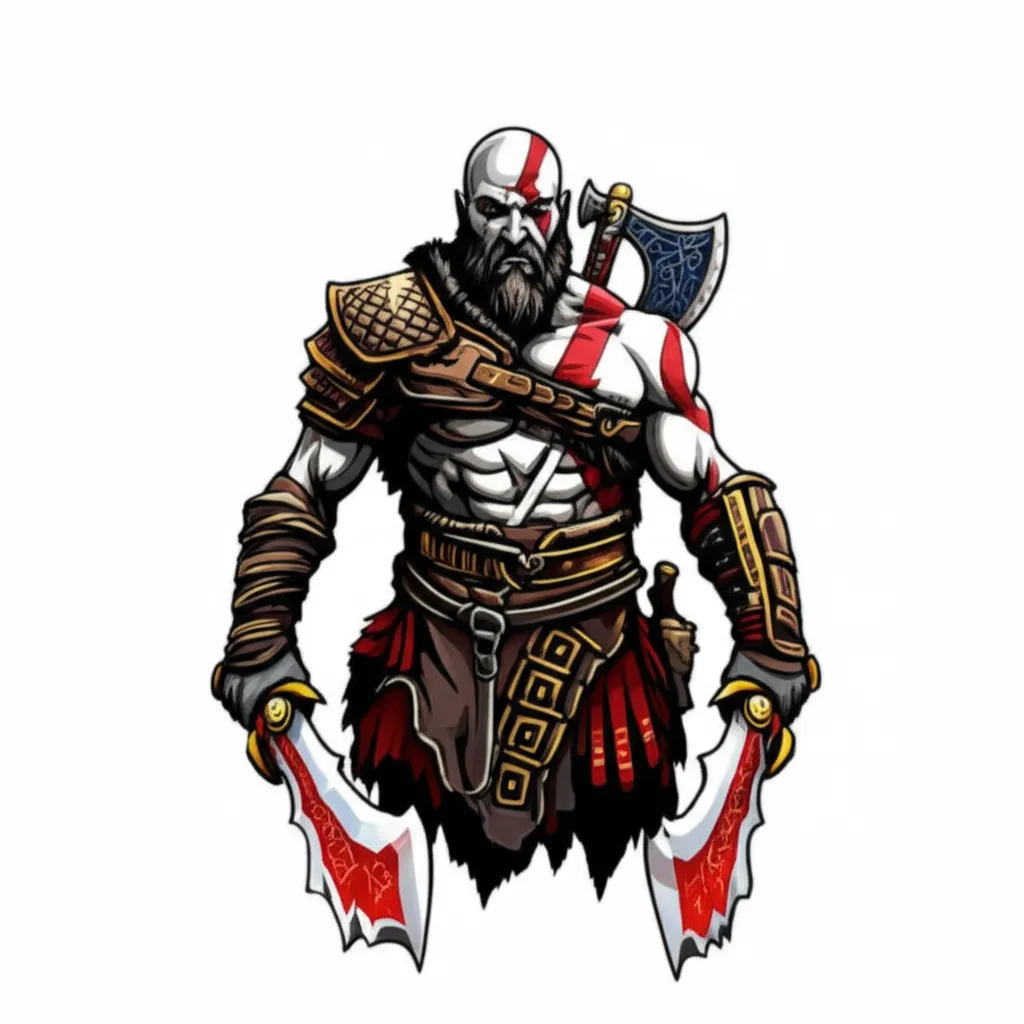 Kratos God of War Anime Tattoo Design Kratos God of War Anime Tattoo Design