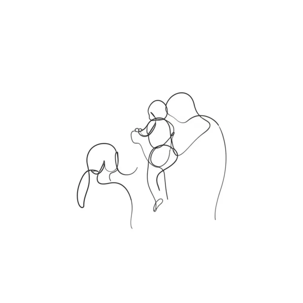 Minimalist Father Daughter Tattoo: A Touching Family Bond Minimalist Father Daughter Tattoo: A Touching Family Bond
