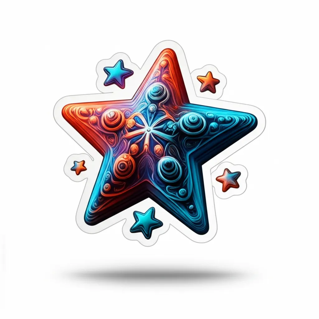 3D Stars Blowing Out of Skin Tattoo Design 3D Stars Blowing Out of Skin Tattoo Design