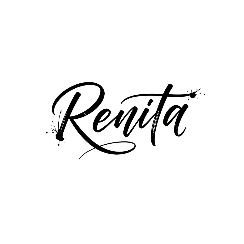 Renita Calligraphy Tattoo Design Idea Renita Calligraphy Tattoo Design Idea