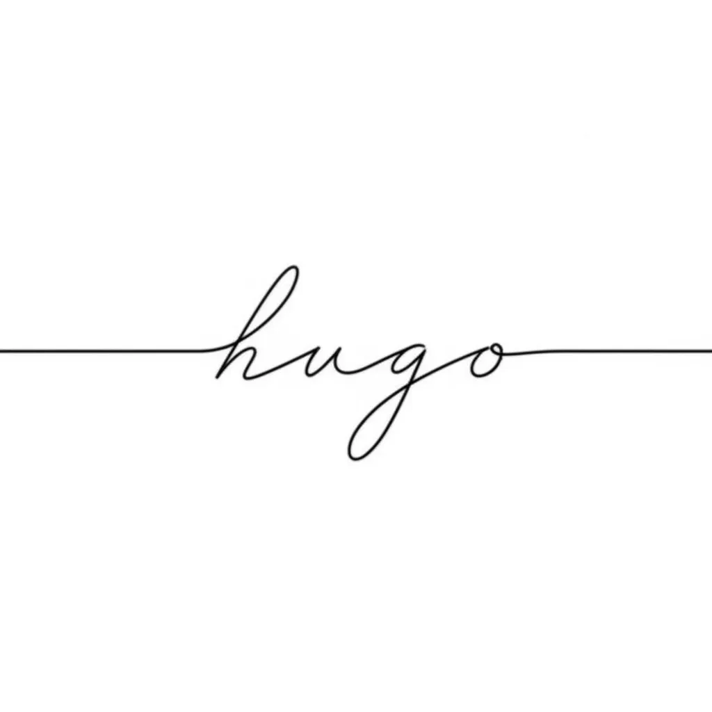 Hugo Minimalist Tattoo Design Idea Hugo Minimalist Tattoo Design Idea