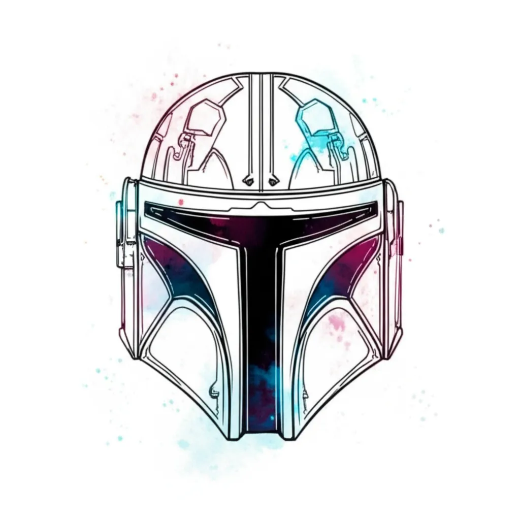 Watercolor Star Wars Bounty Hunter Symbol Tattoo Design Watercolor Star Wars Bounty Hunter Symbol Tattoo Design