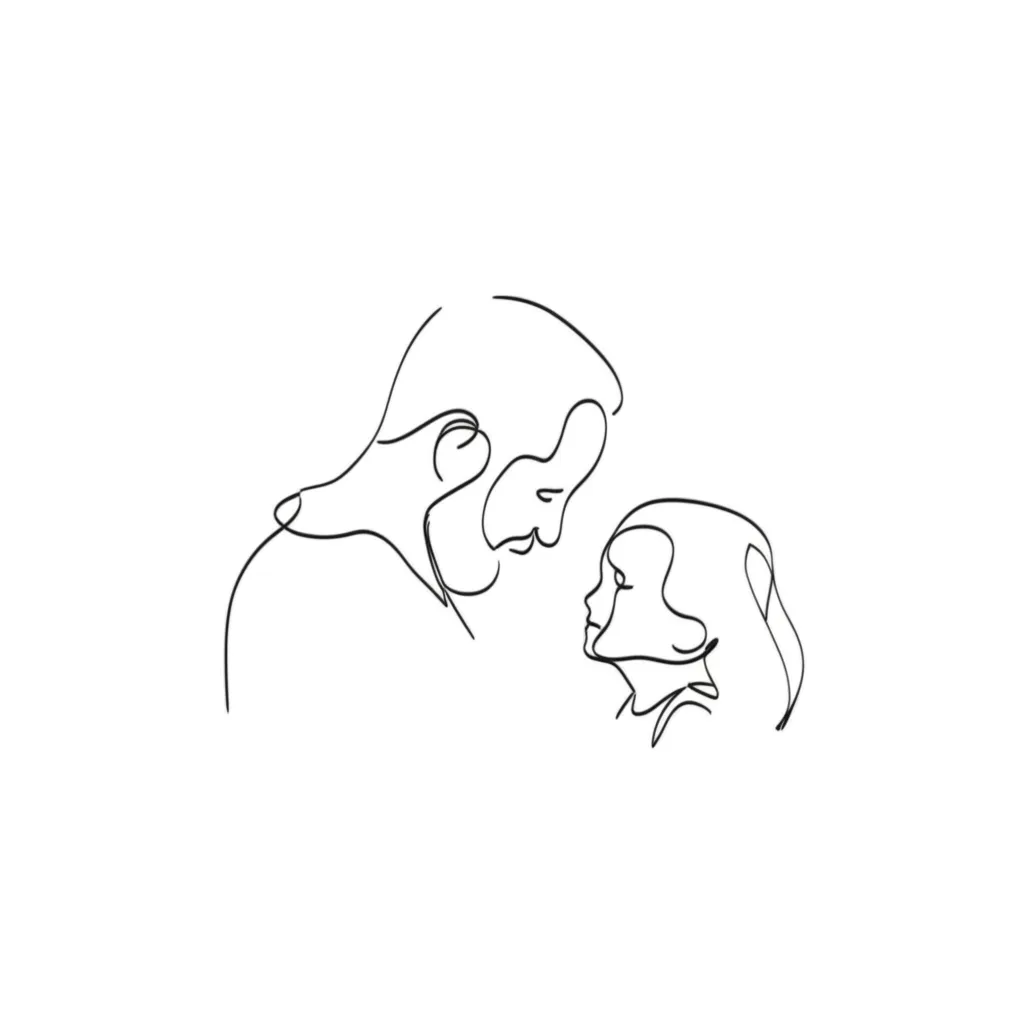 Minimalist Father Daughter Tattoo: A Bond Etched in Ink Minimalist Father Daughter Tattoo: A Bond Etched in Ink