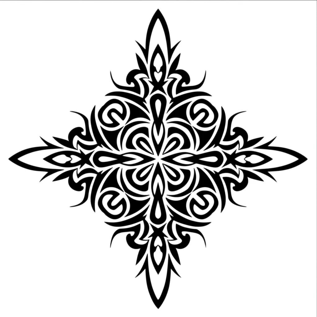 Tribal Star Burst Tattoo Design