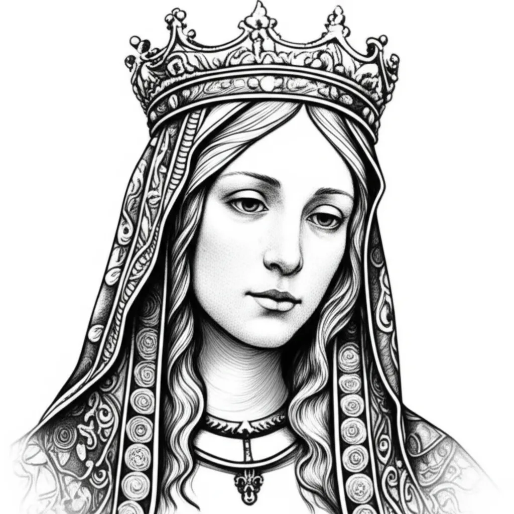 Gothic Mother Mary Tattoo Design