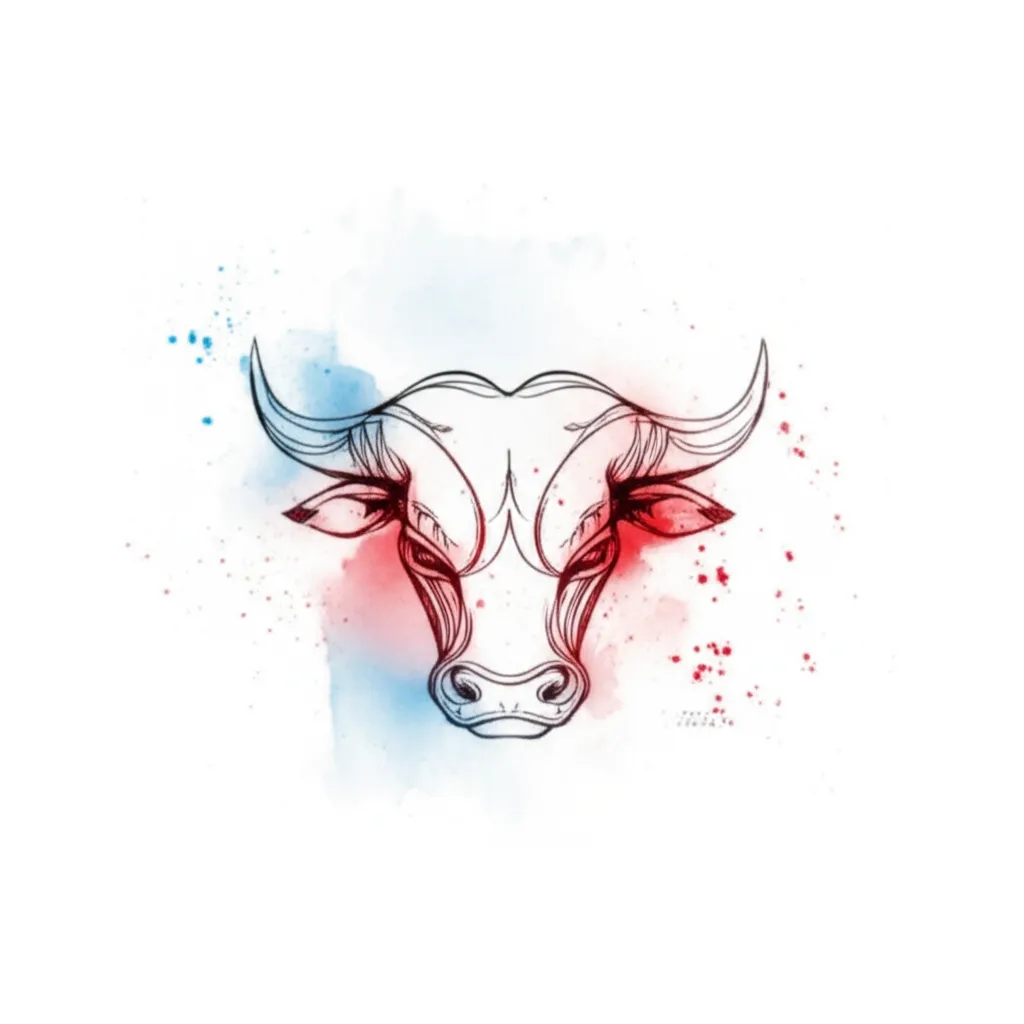 Red Bull Watercolor Tattoo Design Red Bull Watercolor Tattoo Design