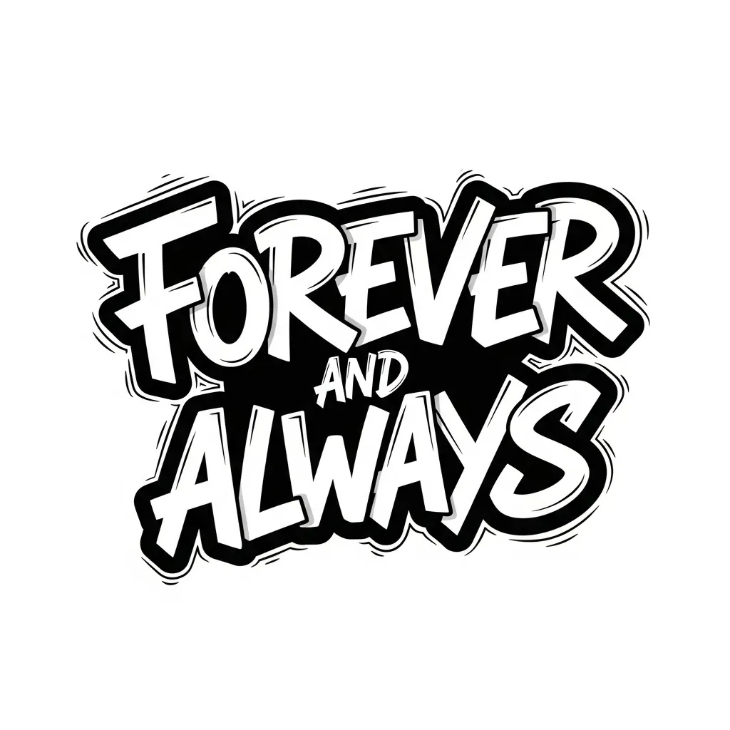 Forever and Always Graffiti Tattoo Design