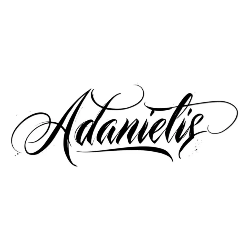 Adanielis Calligraphy Tattoo Design