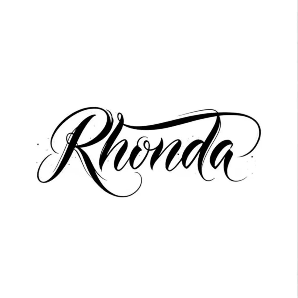 Rhonda Calligraphy Tattoo Design Rhonda Calligraphy Tattoo Design