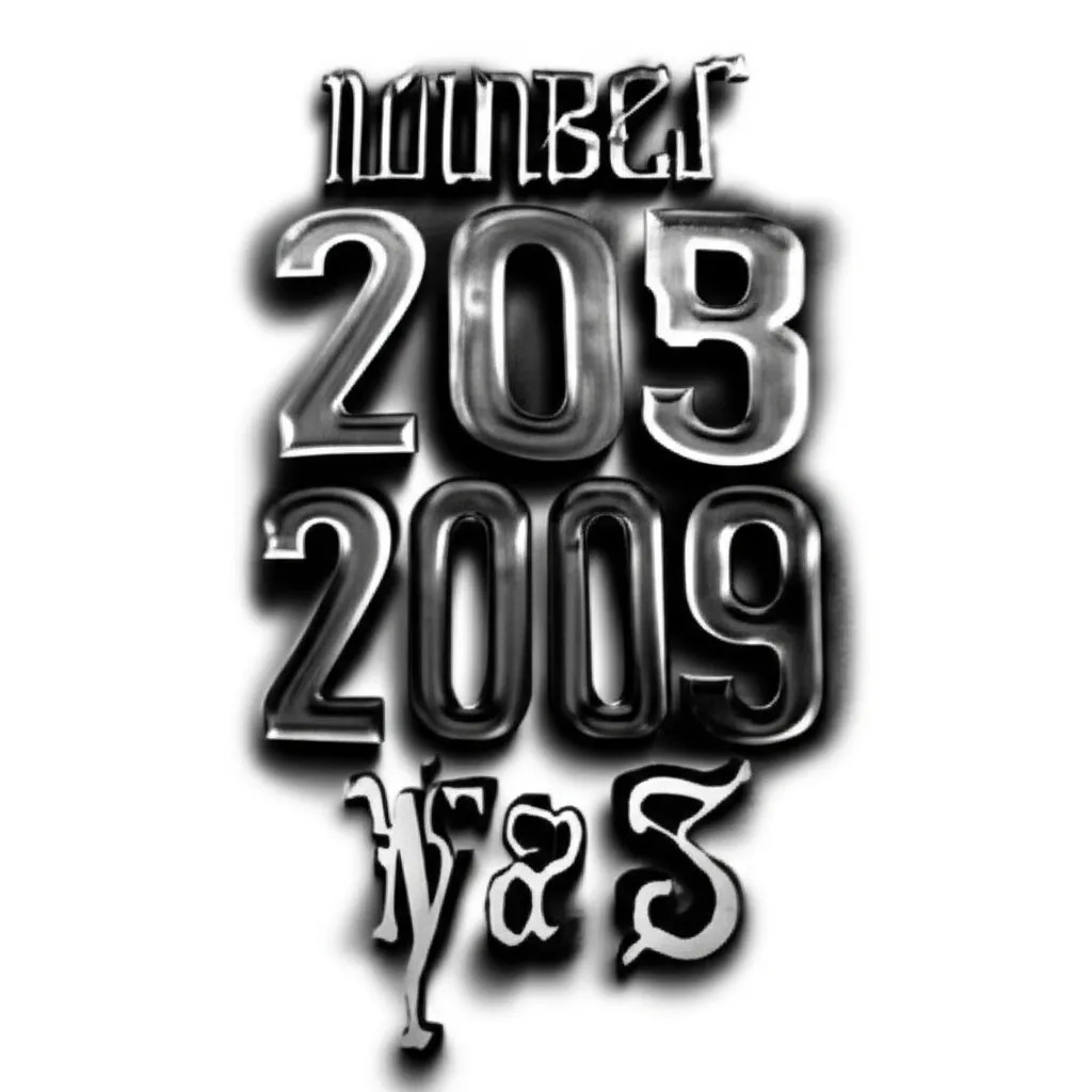 Realistic Number 2009 Tattoo Design