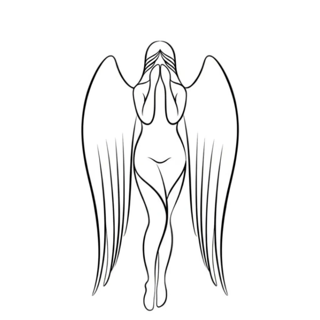 Minimalist Angel Tattoo with Six Wings: Meaning & Designs