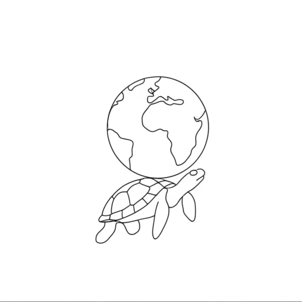 Minimalist Turtle Holding World Tattoo: Meaning & Designs
