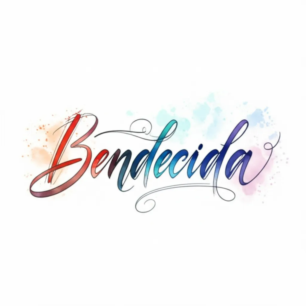 Bendecida Watercolor Tattoo Design - Meaning & Inspiration Bendecida Watercolor Tattoo Design - Meaning & Inspiration