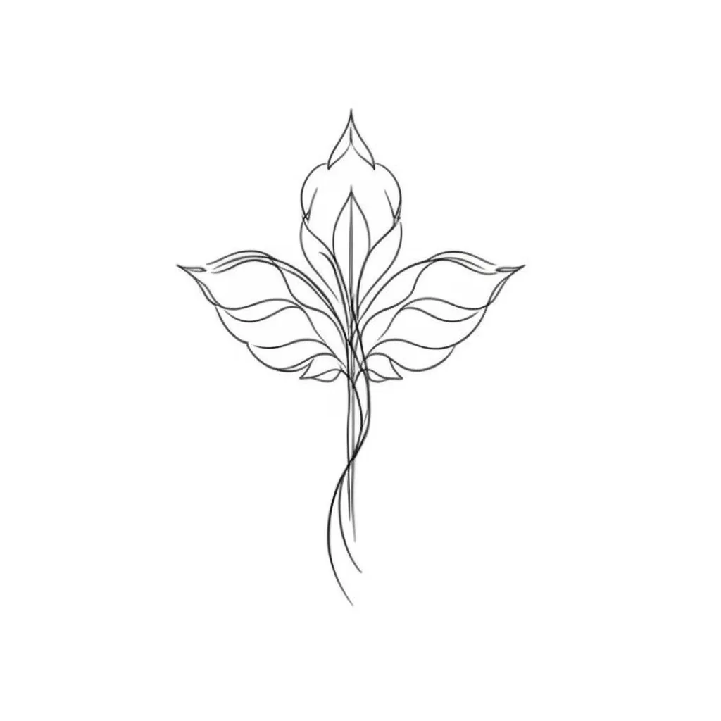 Minimalist Acadian Flag Veins Tattoo Design