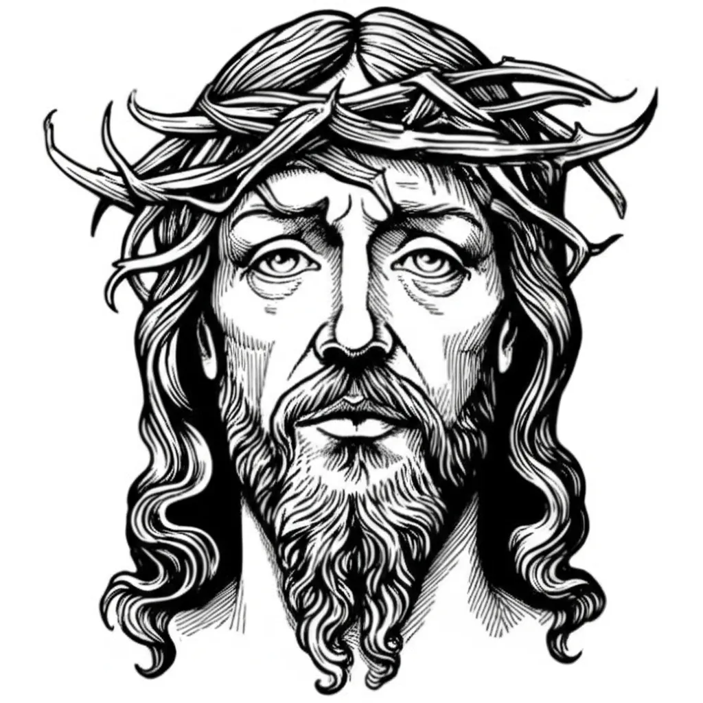 Gothic Jesus Christ Tattoo Design