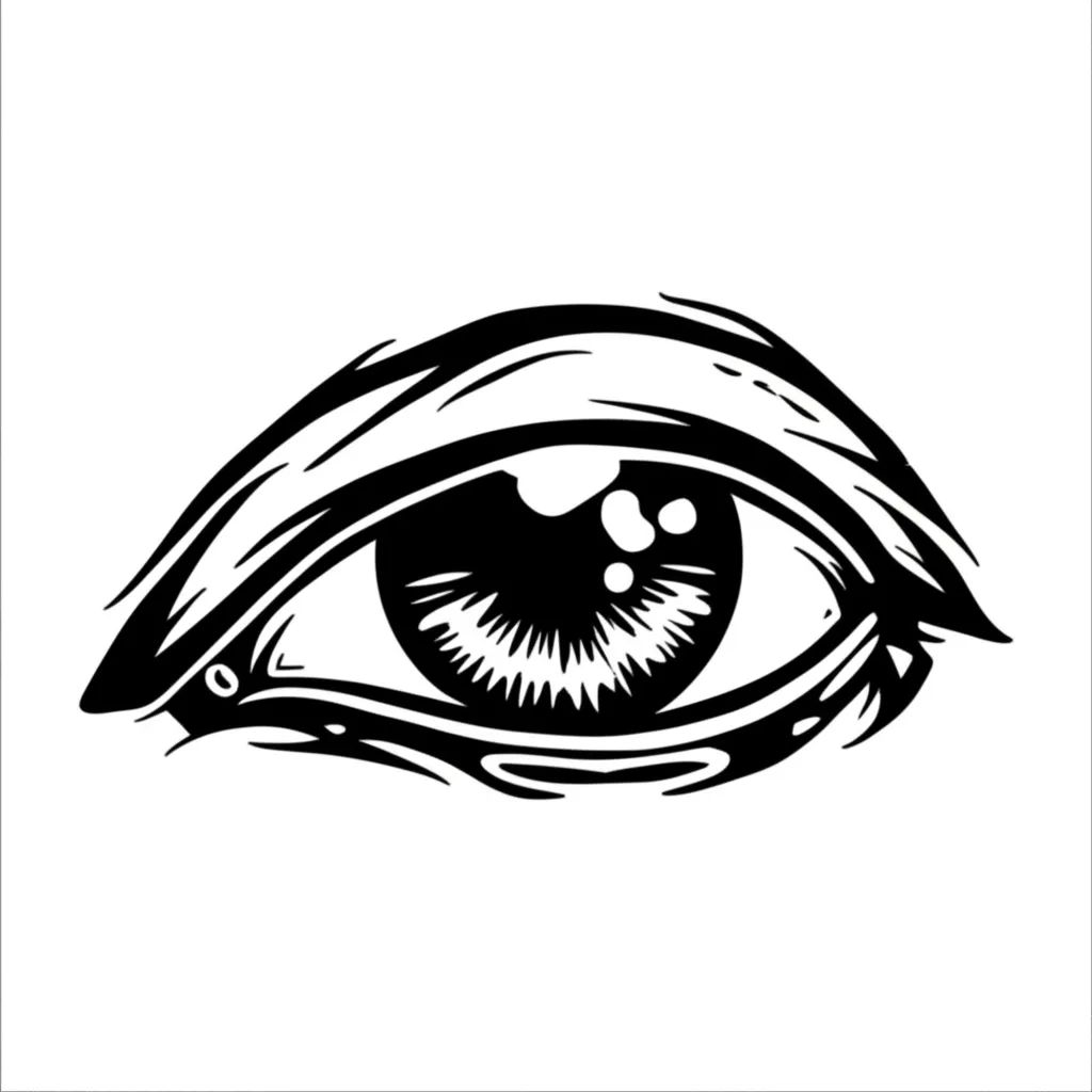Geometric Eye Graffiti Tattoo Design