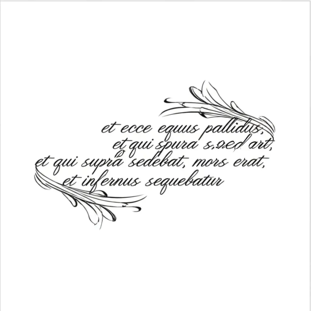 Minimalist Cursive Death Quote Tattoo Design