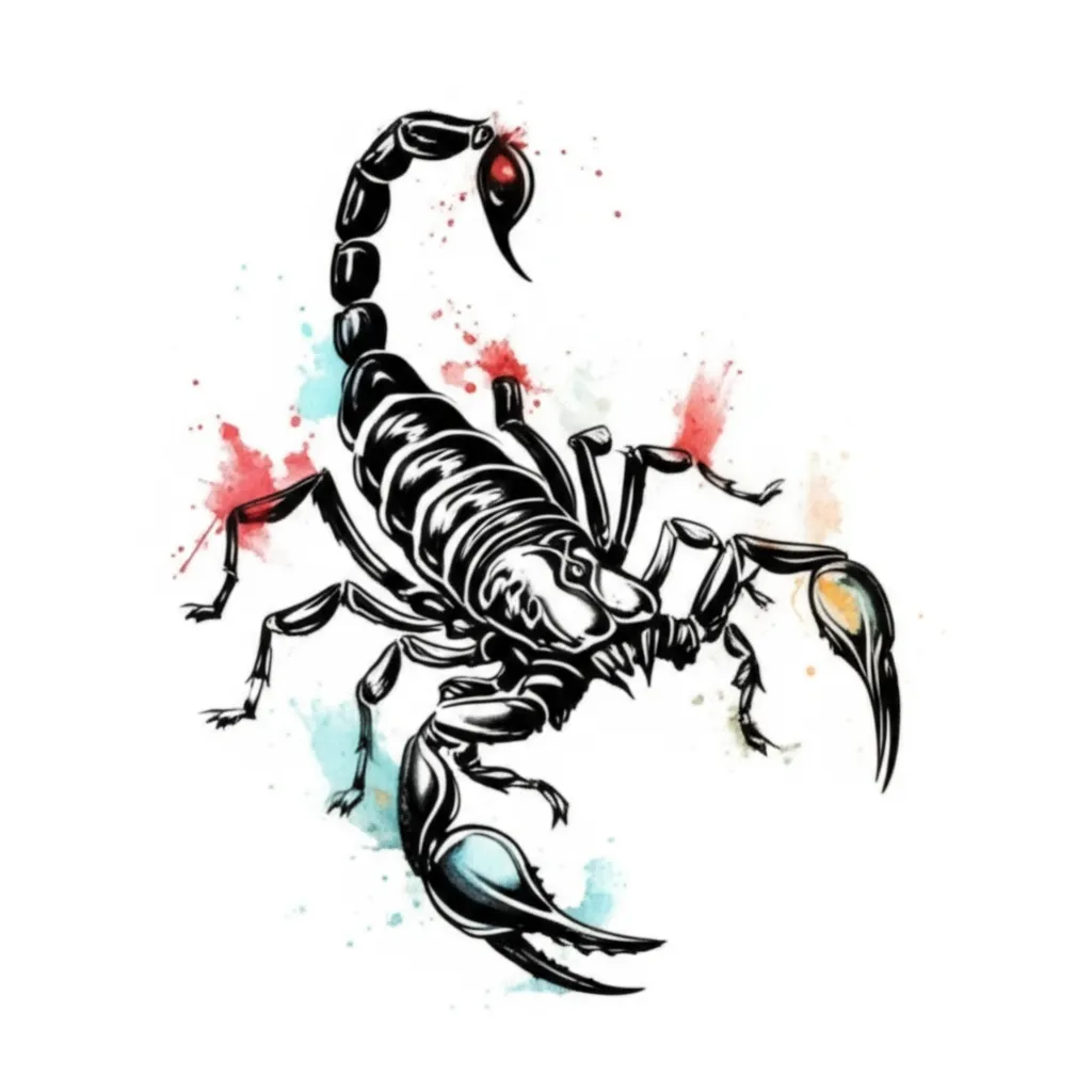 Watercolor Scorpion Tattoo Design Idea Watercolor Scorpion Tattoo Design Idea