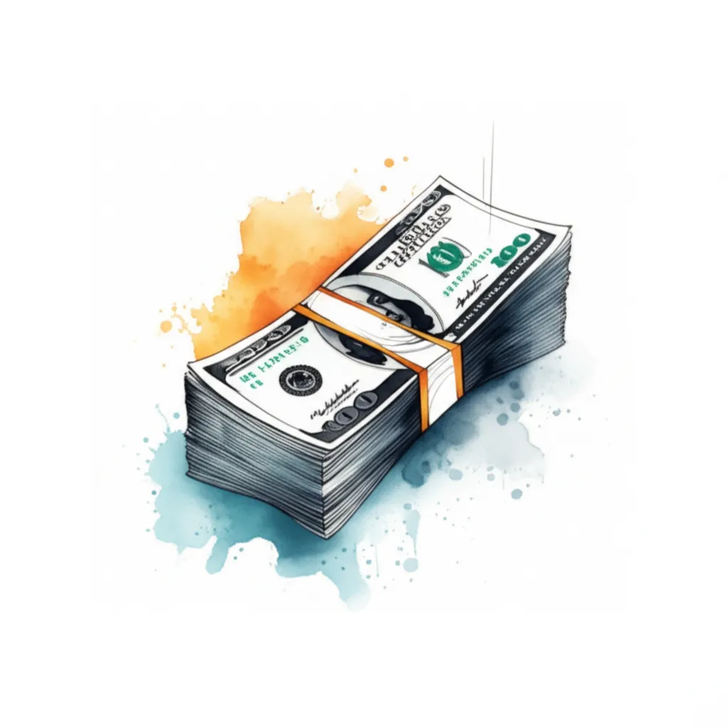 Watercolor Drug Money Tattoo Design Watercolor Drug Money Tattoo Design