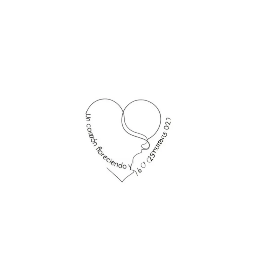Minimalist Heart with Numbers Tattoo Design Minimalist Heart with Numbers Tattoo Design