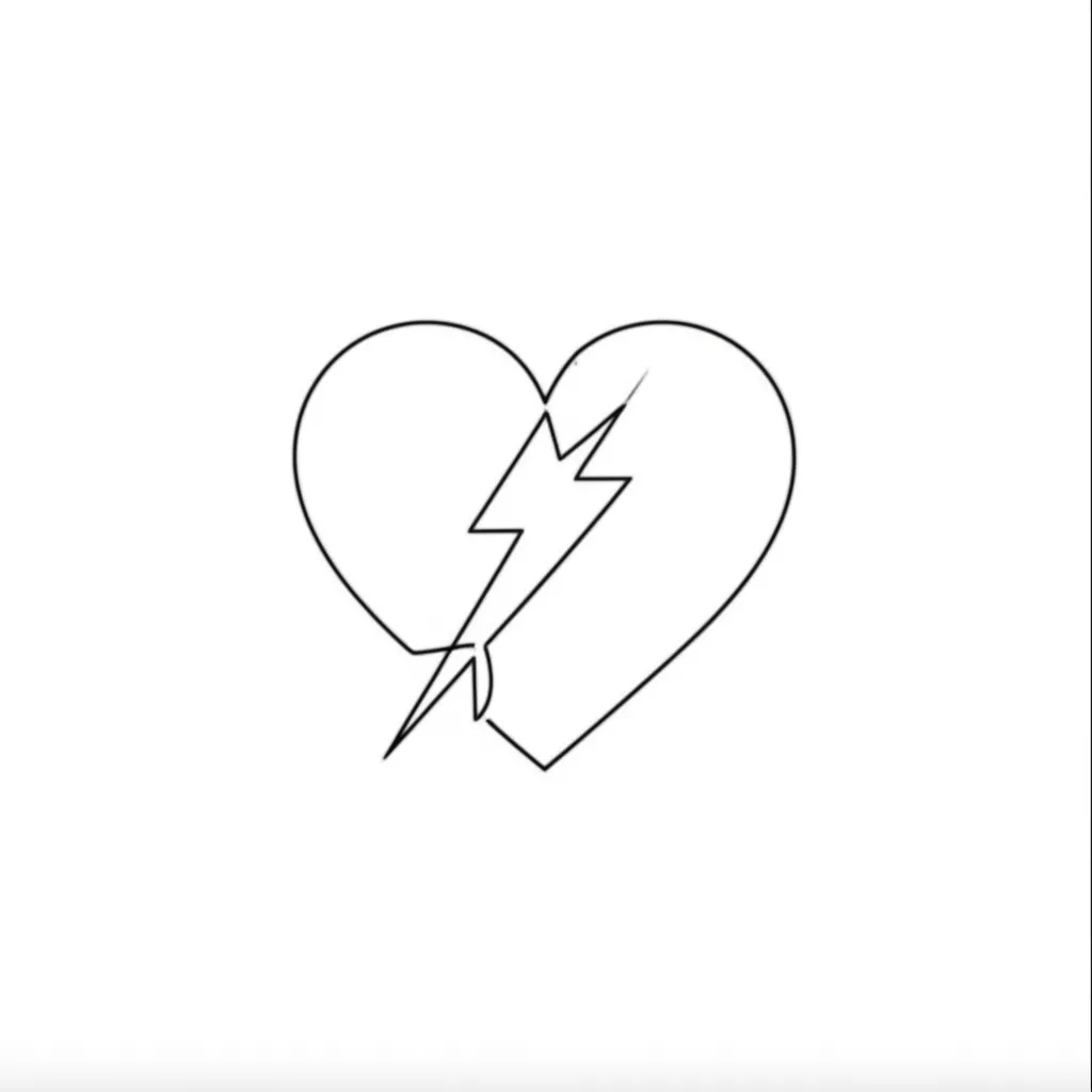 Minimalist Heart with Lightning Bolt Tattoo: Meaning & Designs Minimalist Heart with Lightning Bolt Tattoo: Meaning & Designs