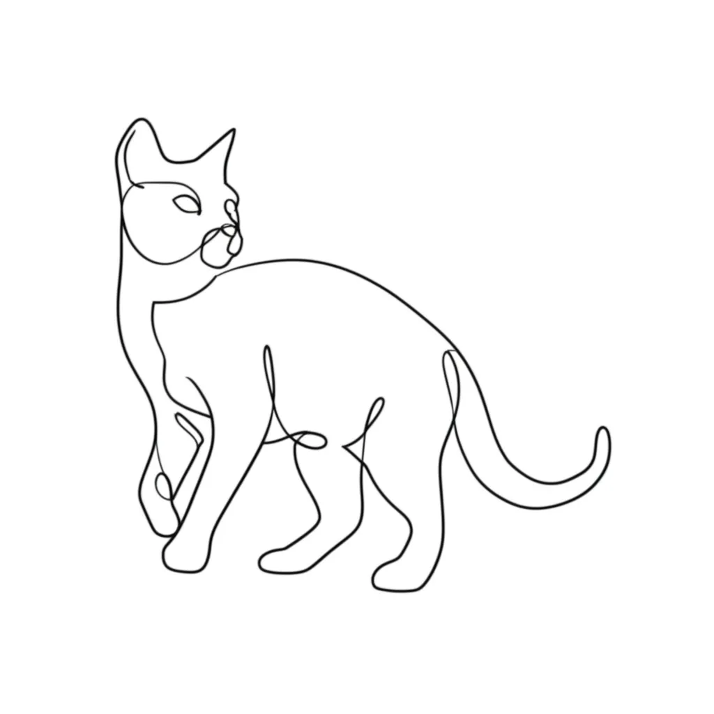 Minimalist Cat Tattoo Design: Simple & Elegant Ink