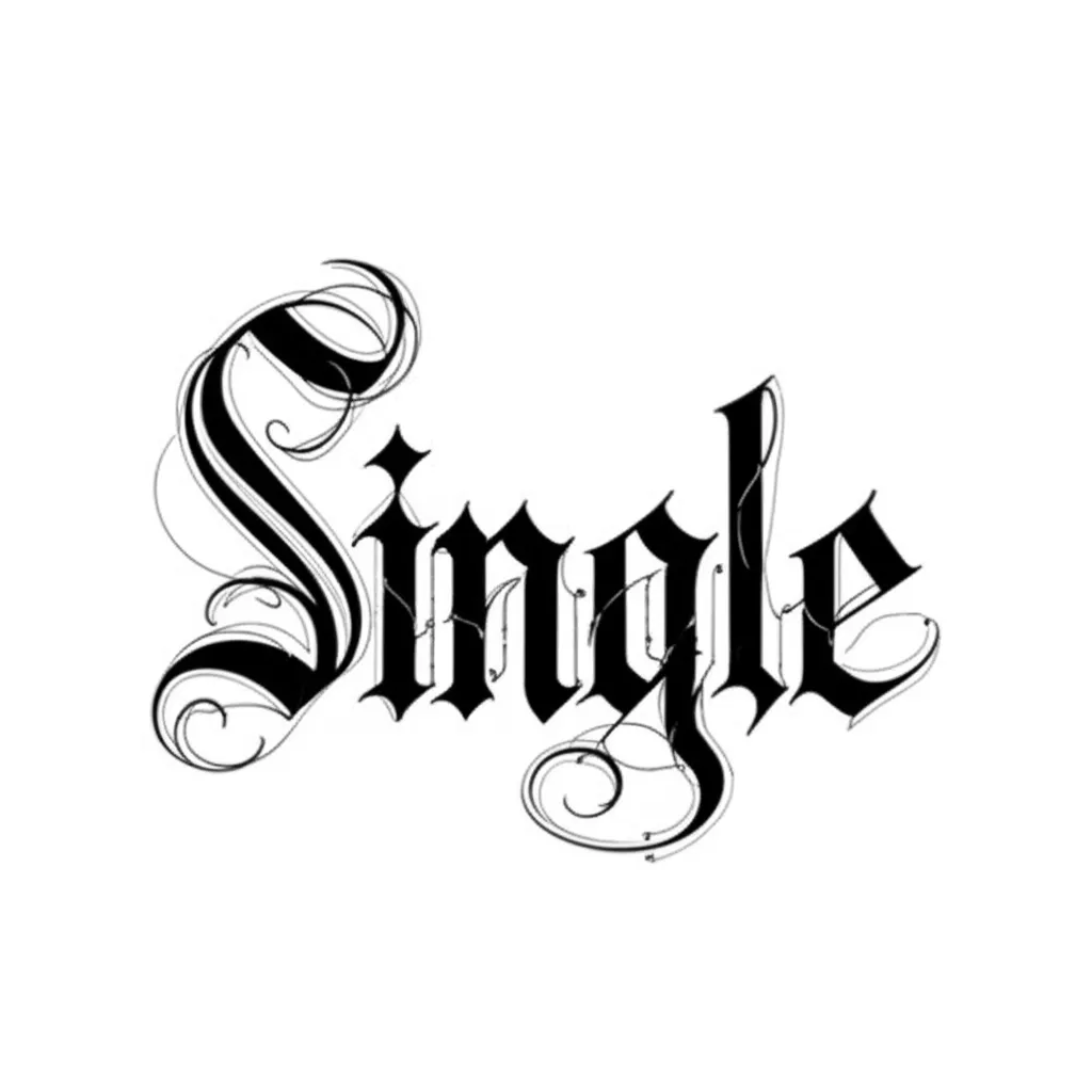Single Gothic Tattoo Design Idea