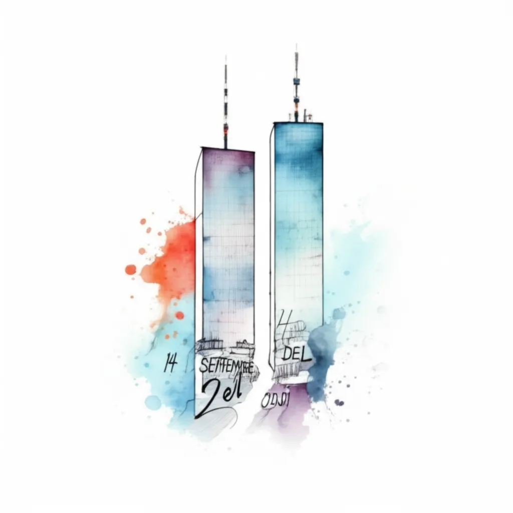 Watercolor 9/11 Memorial Tattoo: A Tribute to Remember Watercolor 9/11 Memorial Tattoo: A Tribute to Remember