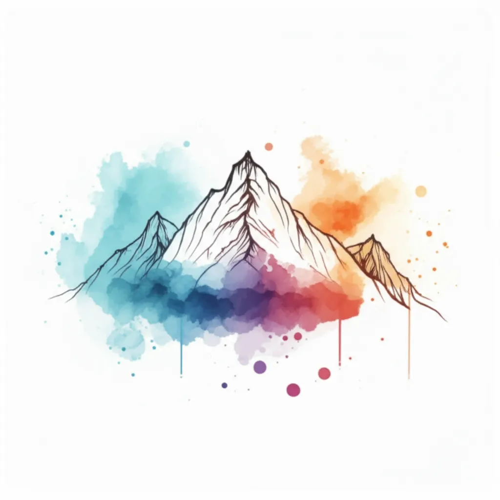 Watercolor Mountain Tattoo Design: Meaningful & Inspiring Art