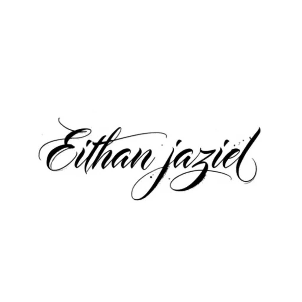 Eithan Jaziel Calligraphy Tattoo Design