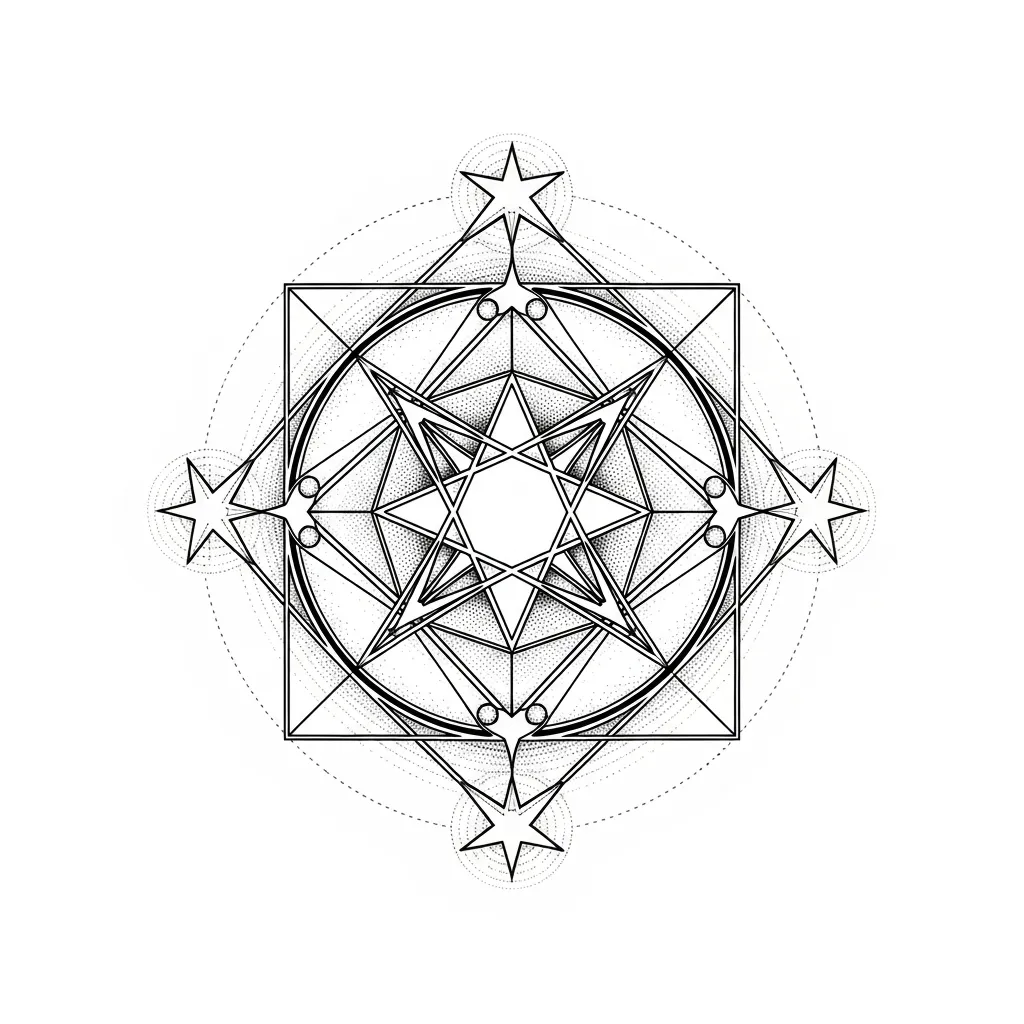 Geometric Star Tattoo Design: Meaning and Inspiration Geometric Star Tattoo Design: Meaning and Inspiration