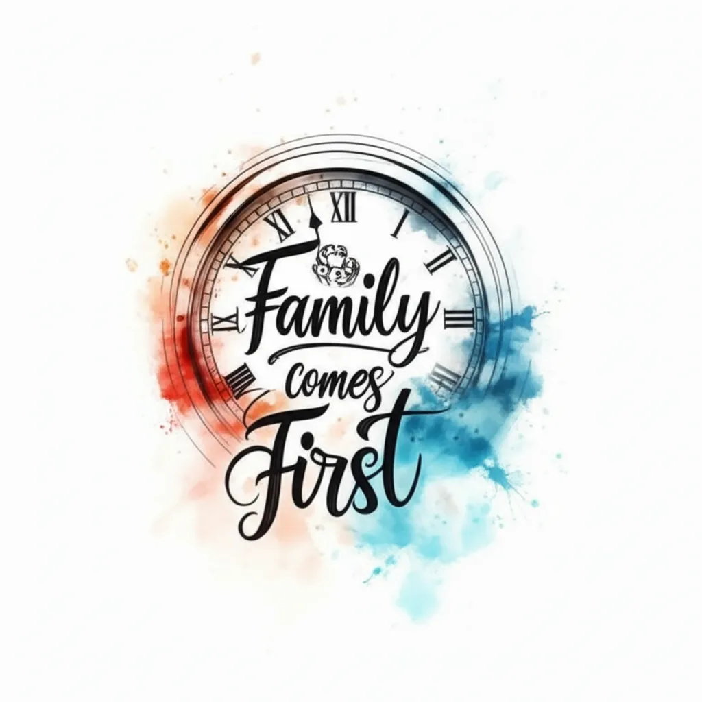 Family First Watercolor Tattoo on Forearm - Meaning & Ideas