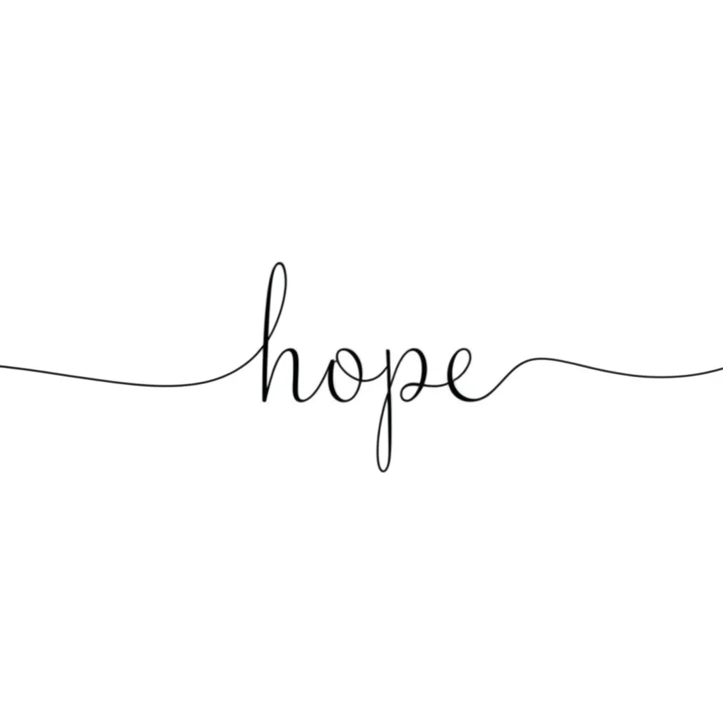 Minimalist Hope Tattoo Design - Symbol of Optimism