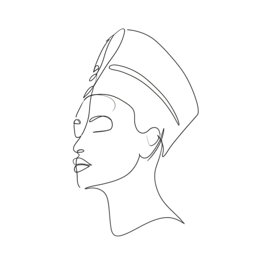 Minimalist African Queen Tattoo: A Symbol of Strength