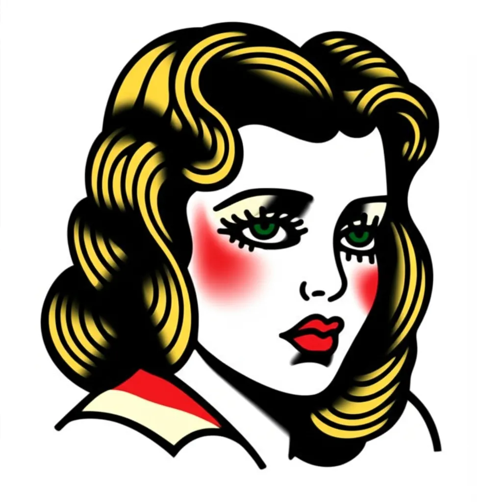 Old School Connie Tattoo Design
