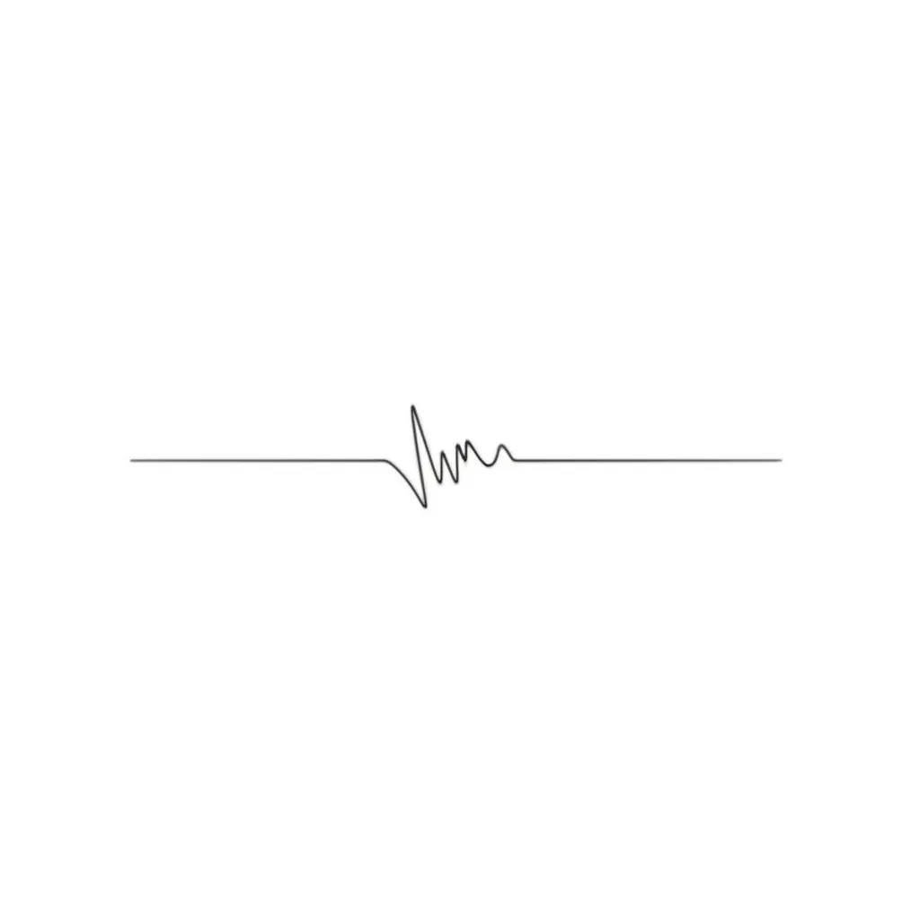 Minimalist Buehner Heartbeat Tattoo Design