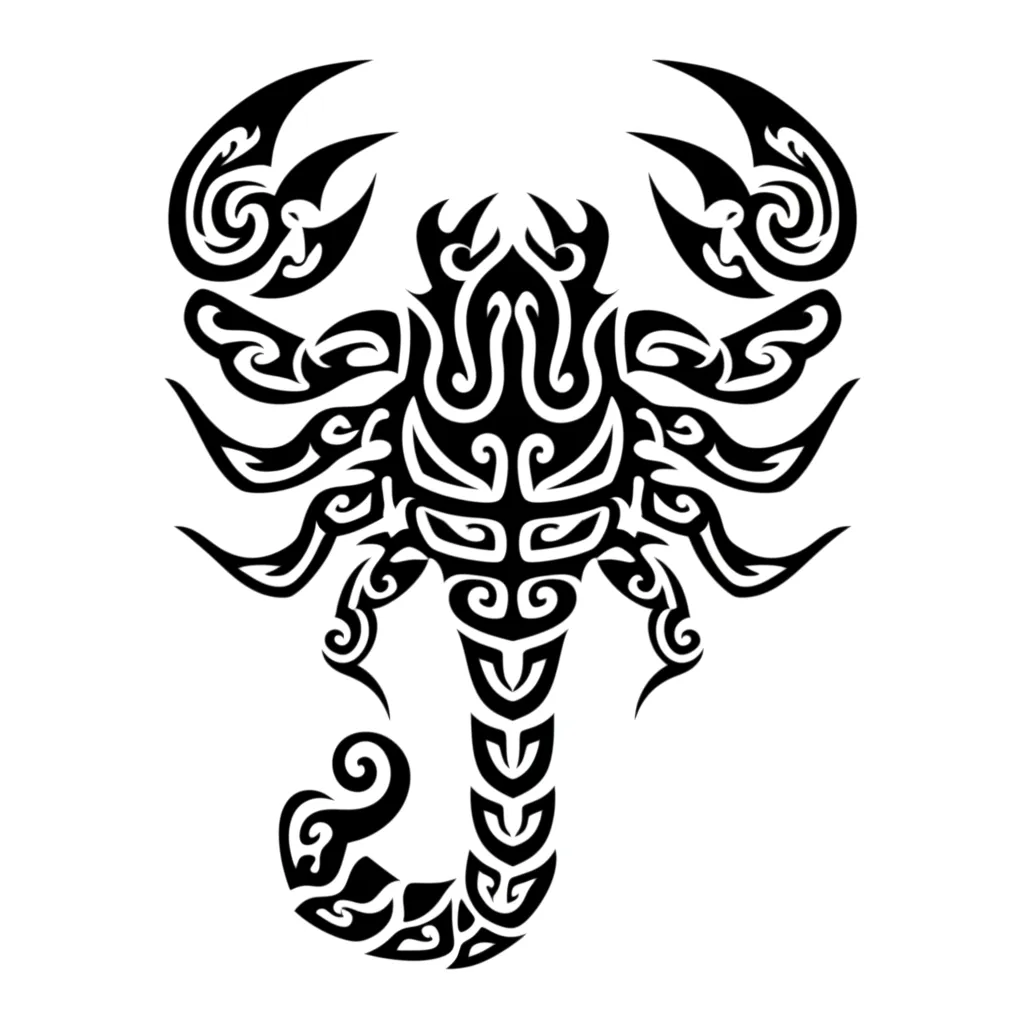 Tribal Scorpio Tattoo Design: Zodiac Sign Art