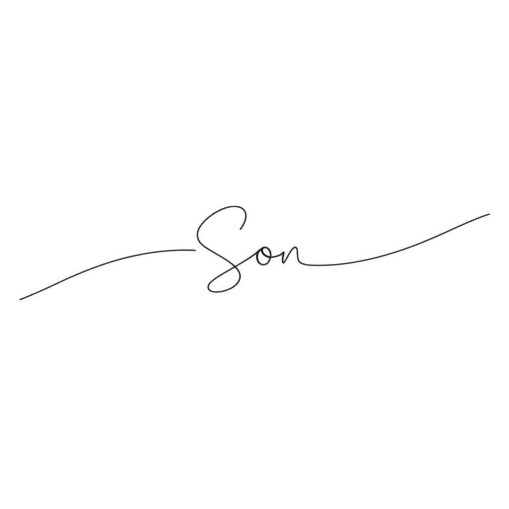 Minimalist 'Son' Tattoo Design: A Timeless Tribute