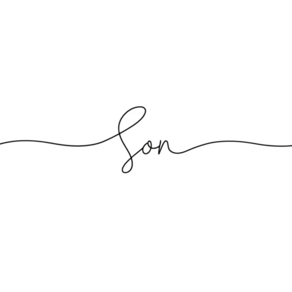 Minimalist 'Son' Tattoo Design: A Simple Yet Profound Tribute