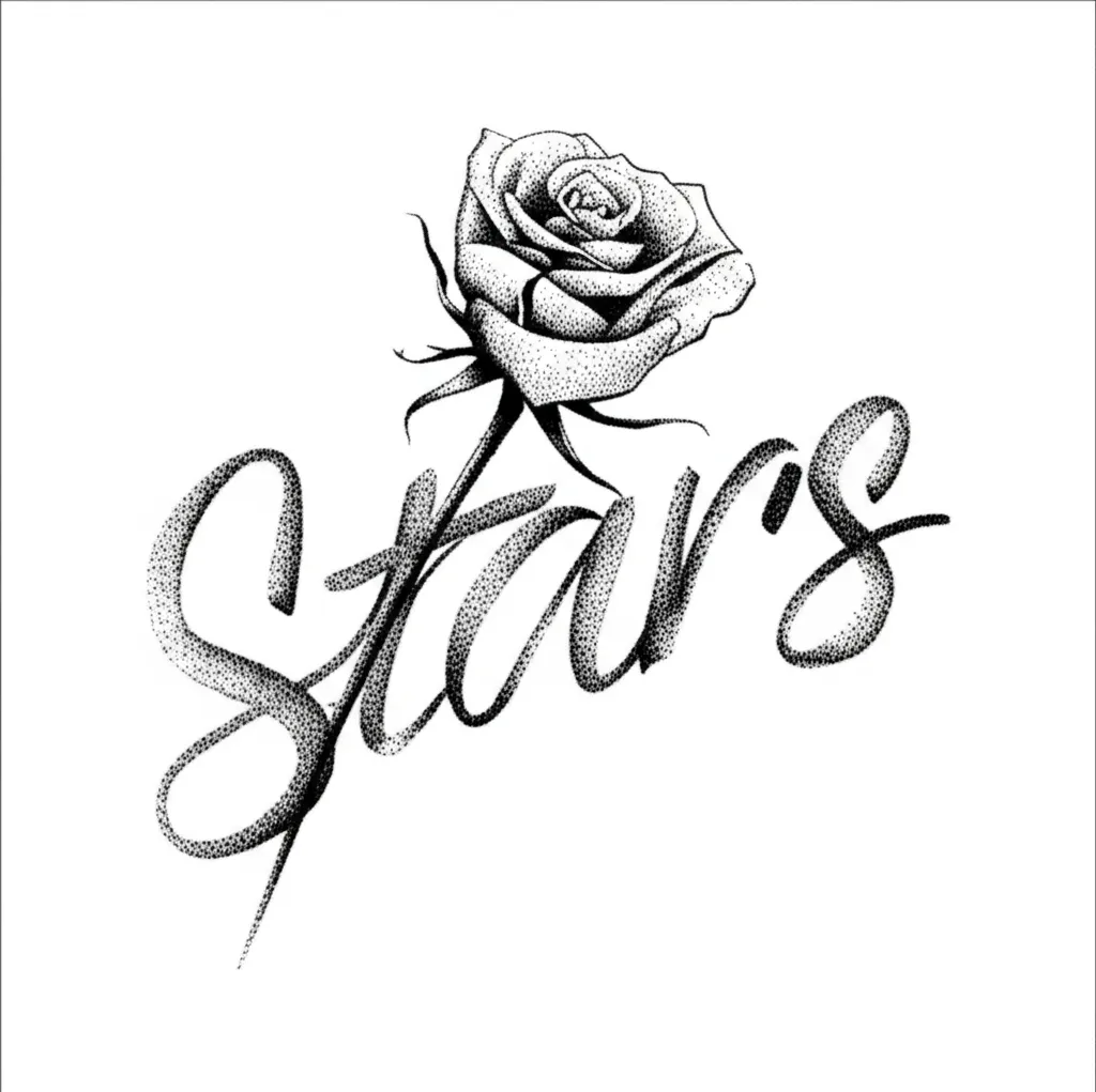 Stars Kevin Rose Dotwork Tattoo Design Stars Kevin Rose Dotwork Tattoo Design