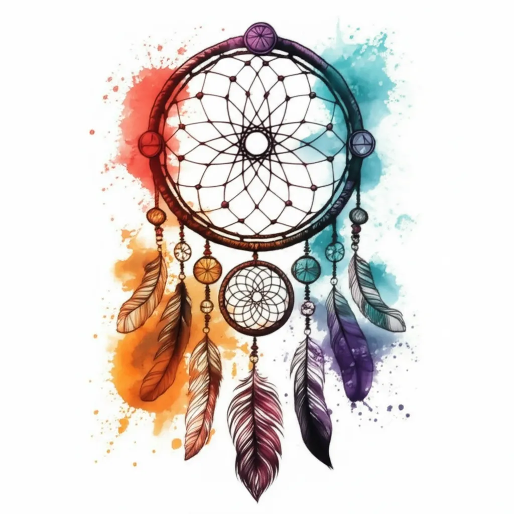 Watercolor Dreamcatcher Tattoo for Men: Meaning & Designs Watercolor Dreamcatcher Tattoo for Men: Meaning & Designs