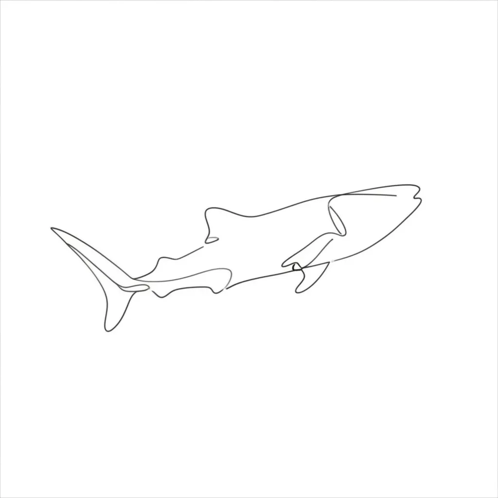 Minimalist Whale Shark Tattoo: Simple Ocean Design