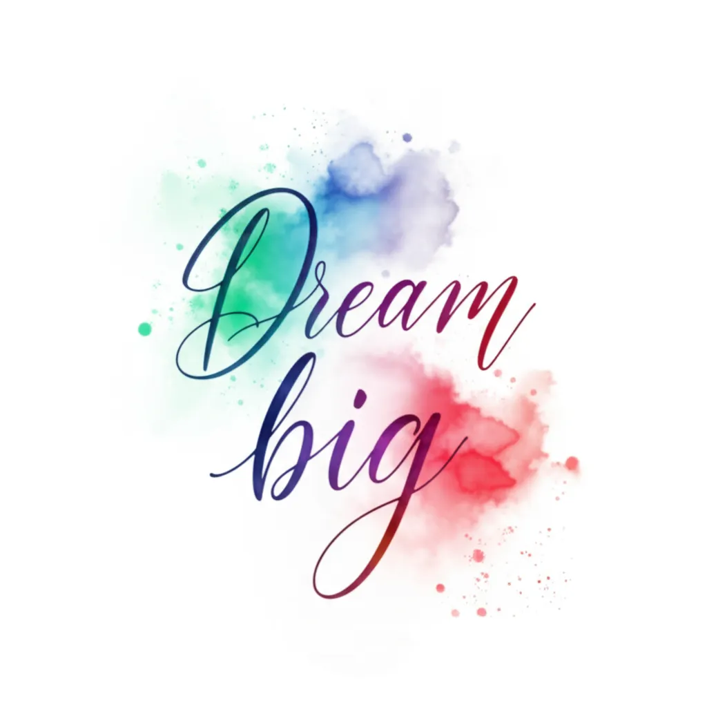 Dream Big Watercolor Tattoo Design Idea