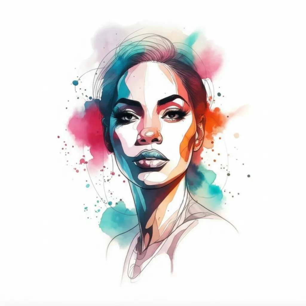 Shondra Jackson Watercolor Portrait Tattoo Idea