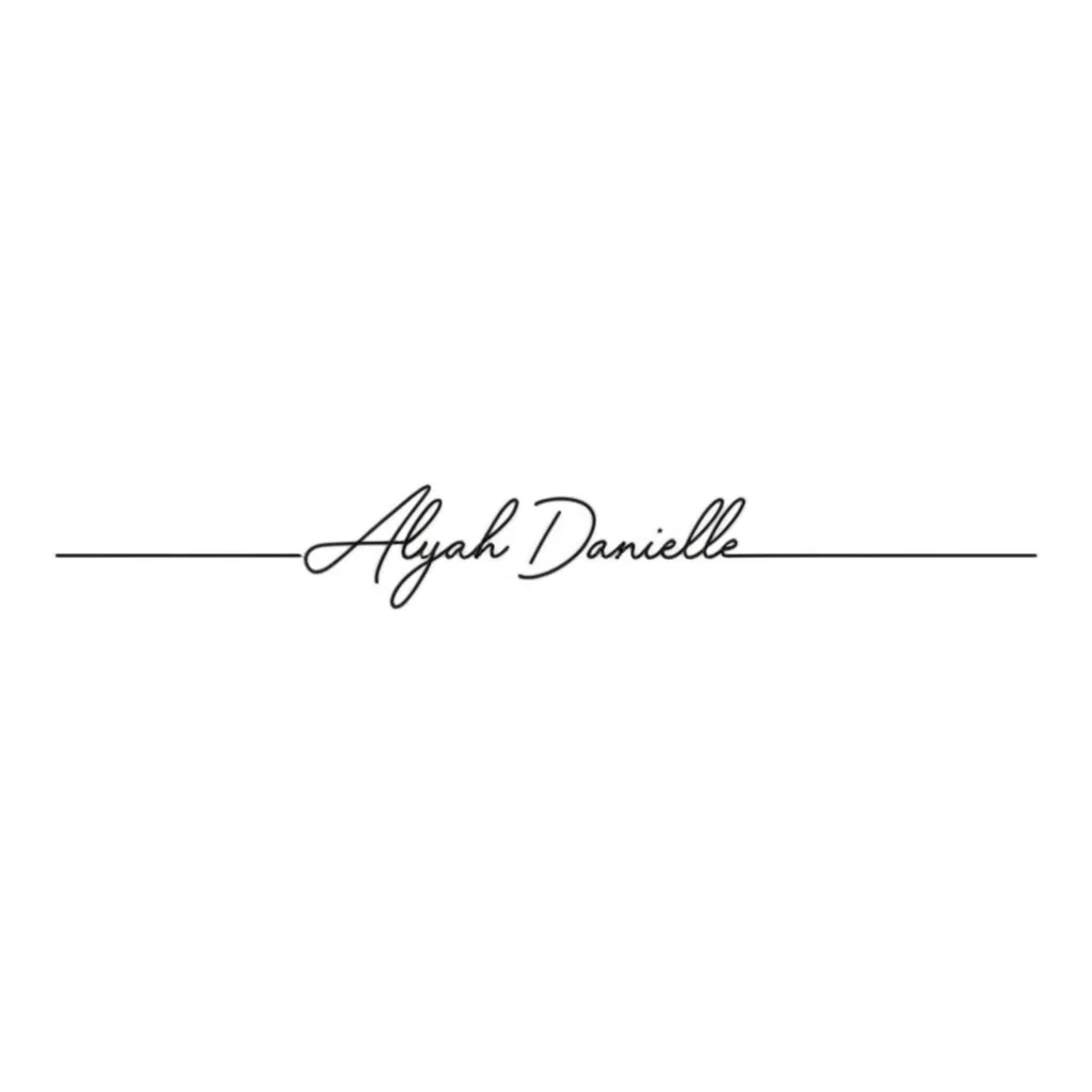 Alyah Danielle Minimalist Tattoo Design