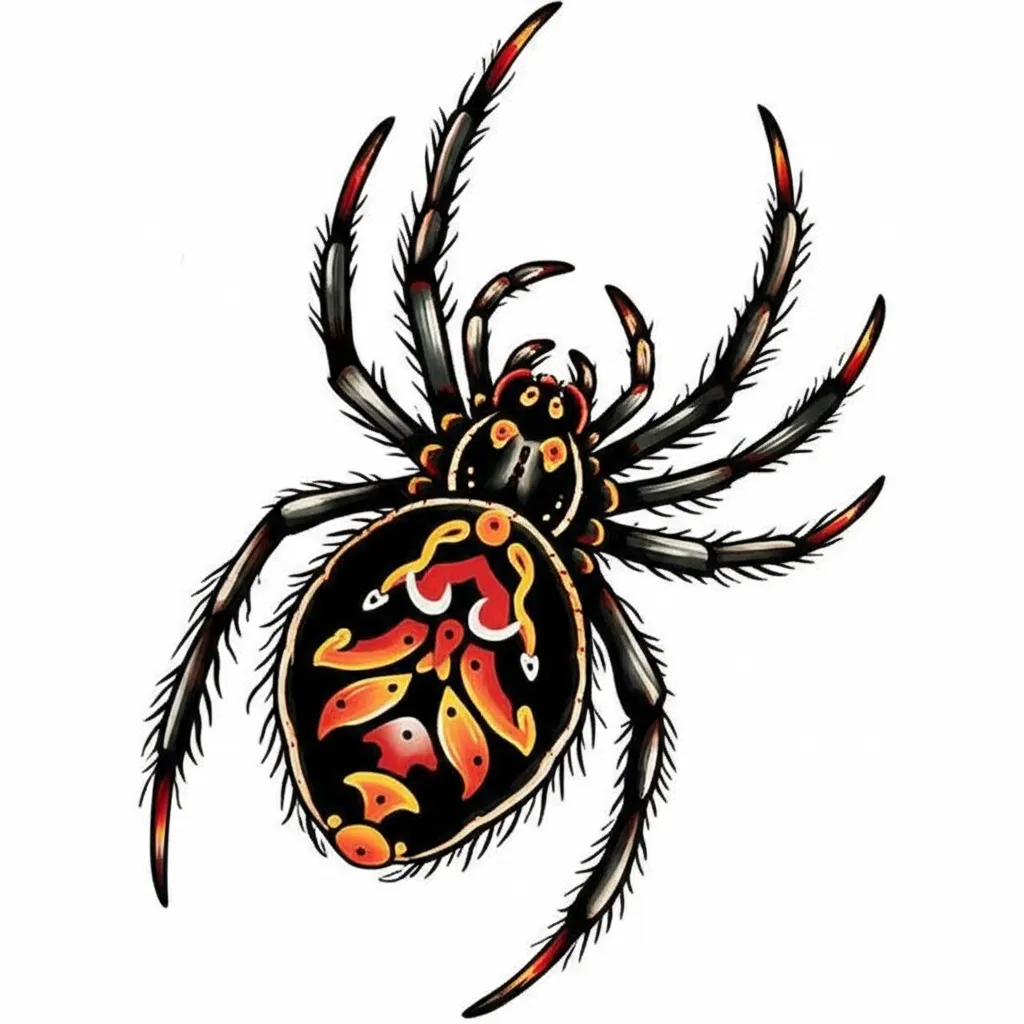 Neo Traditional Widow Spider Tattoo Design Neo Traditional Widow Spider Tattoo Design