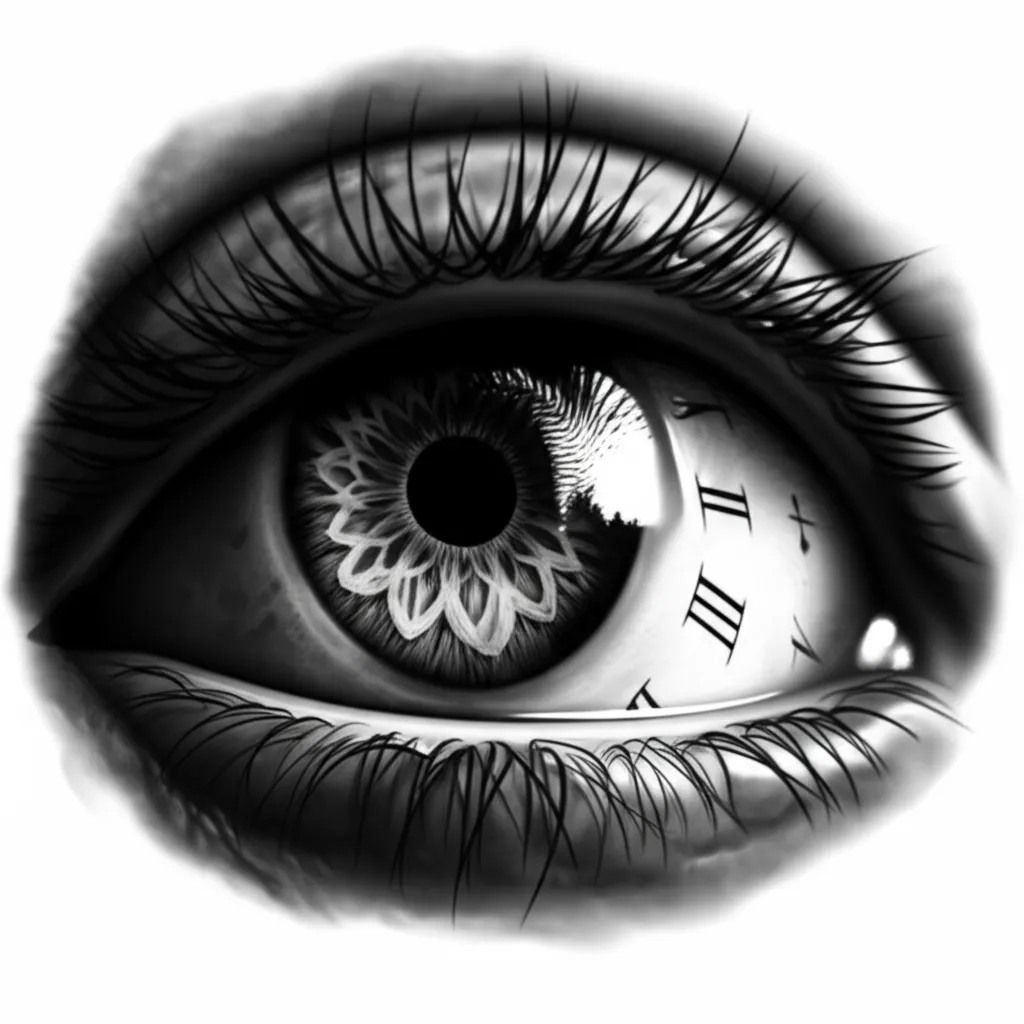 Realistic Eye and Clock Tattoo with Deep Meaning Realistic Eye and Clock Tattoo with Deep Meaning