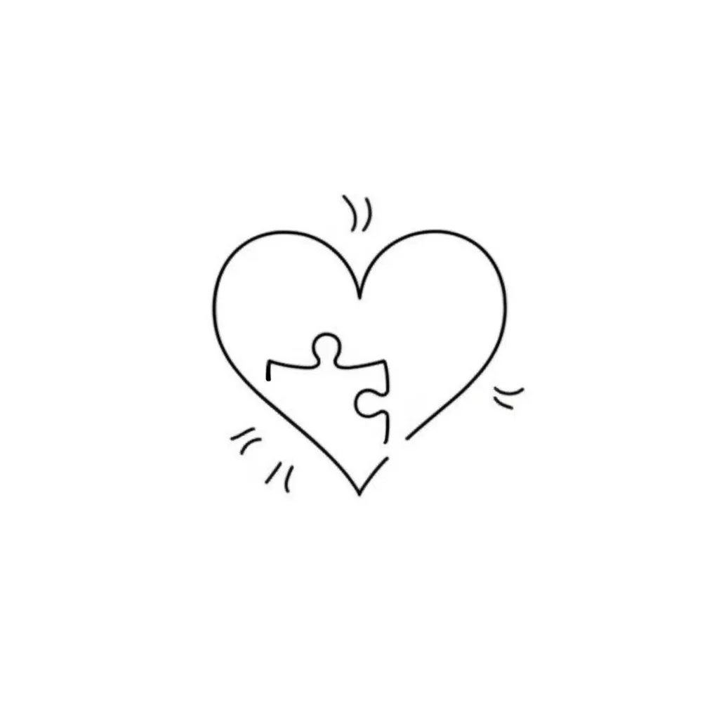 Minimalist Heart Puzzle Tattoo: Meaning & Design Ideas