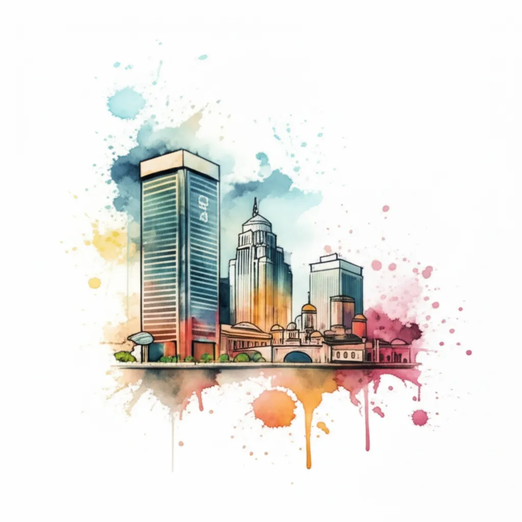 Watercolor Baltimore Cityscape Arm Tattoo Idea Watercolor Baltimore Cityscape Arm Tattoo Idea